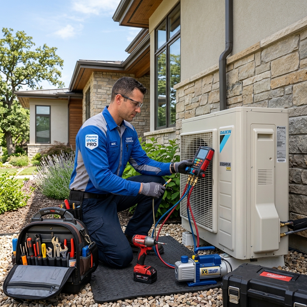 Daikin Certified Technician at Work
